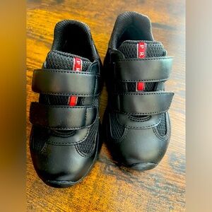 Kids Prada Black Leather Americas Cup